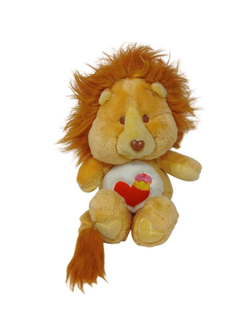 1984 VTG Care Bear Cousins Plush Brave Heart Lion King Crown Kenner #S1-C